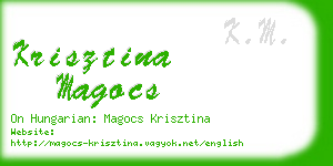 krisztina magocs business card